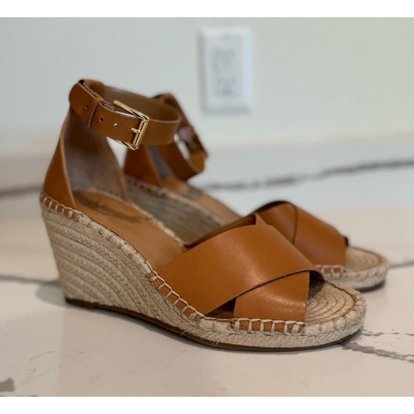 Vince Camuto Espadrille Wedges Taupe Size 9.5 - Picture 1 of 12